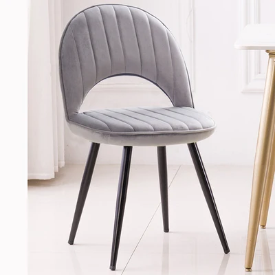 WS3801 Luxury style dining chair Velvet upholstered family living room chairs hotel frame kitchen chairs padded for restaurant