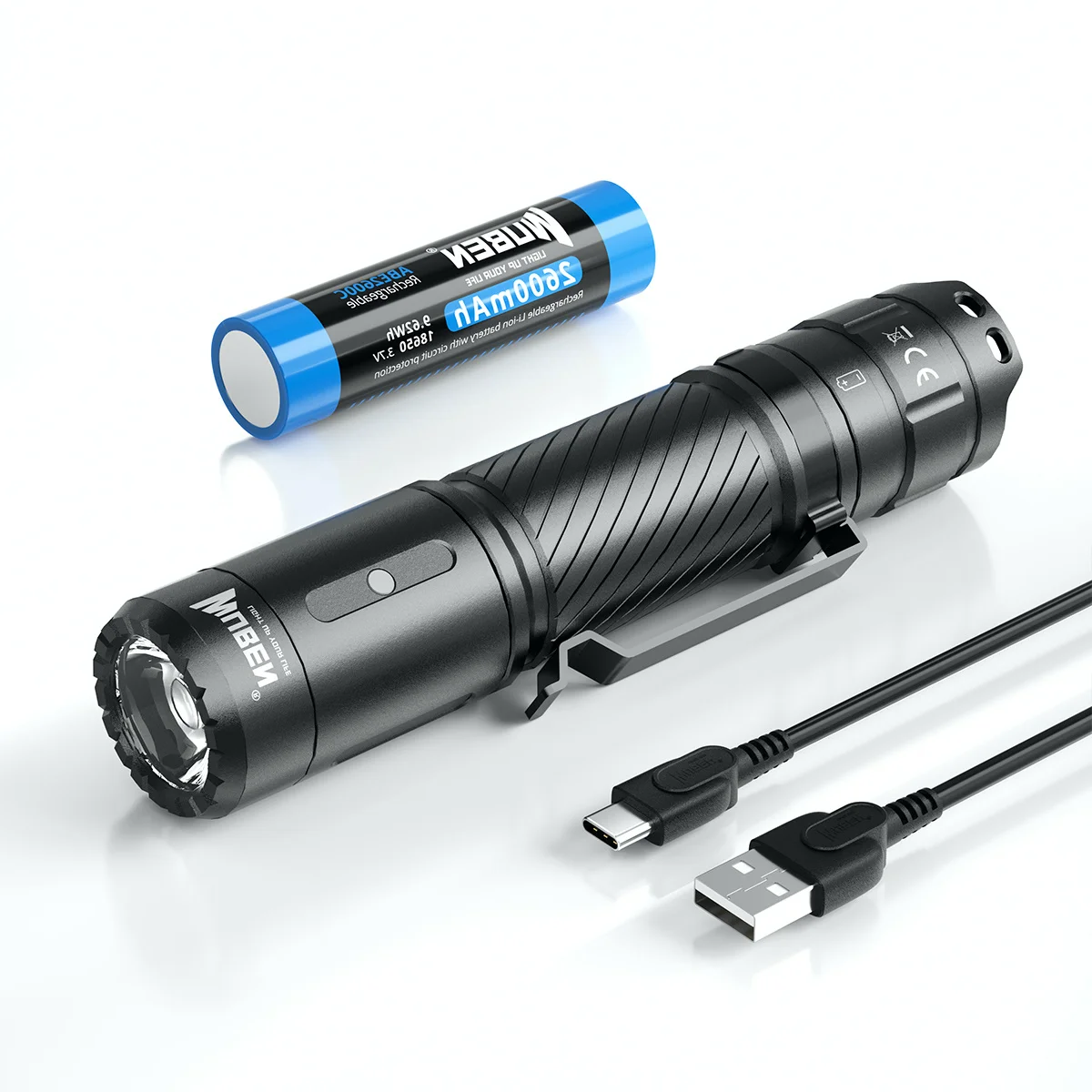 WUBEN Rechargeable LED flashlight 18650 linterna tactical high quality hand torch light