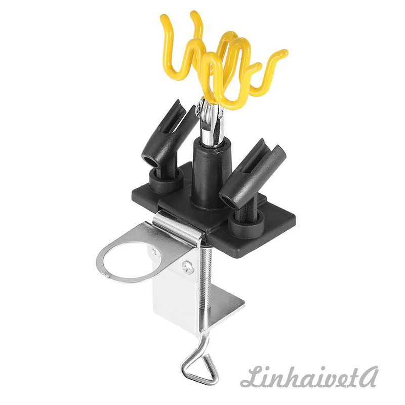 Universal Holds Up To 4 Airbrushes Top Holder Swivels Clamp To A Workbench Or Table Airbrush Holder