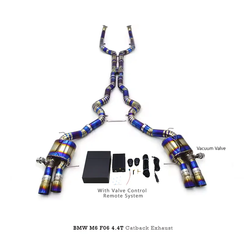 OEM титановая выхлопная система Catback для BMW M6 F06 4 T 2012-2016 выхлопных труб гоночного автомобиля глушитель с вакуумным клапаном