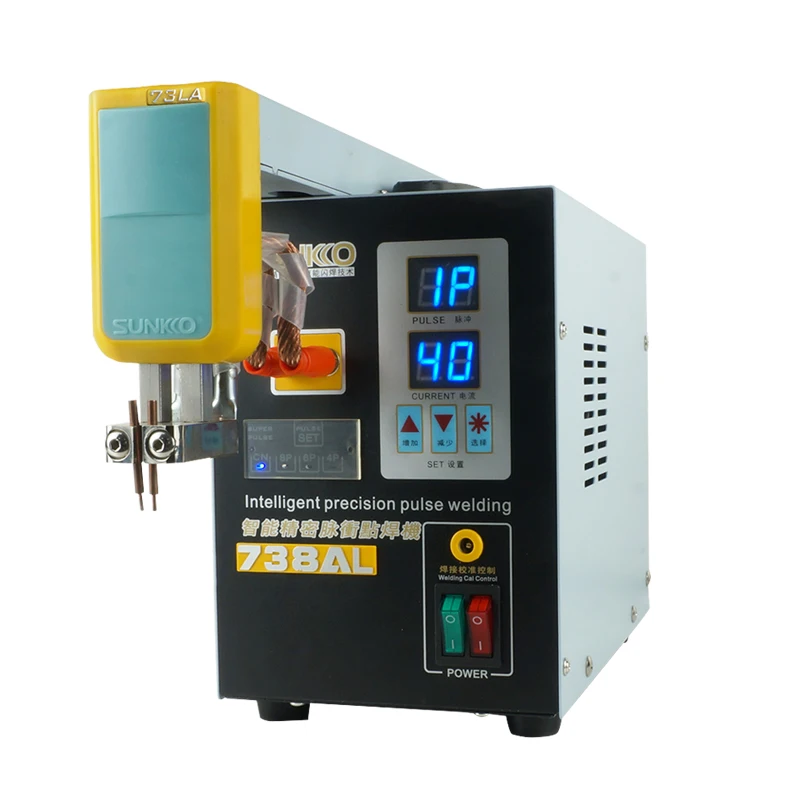 SUNKKO 738AL Battery Spot Welder Machine 3.6KW Adjust Telescopic Arm Welding Head With a Spot Welder Pen Automatic Pulse Welding