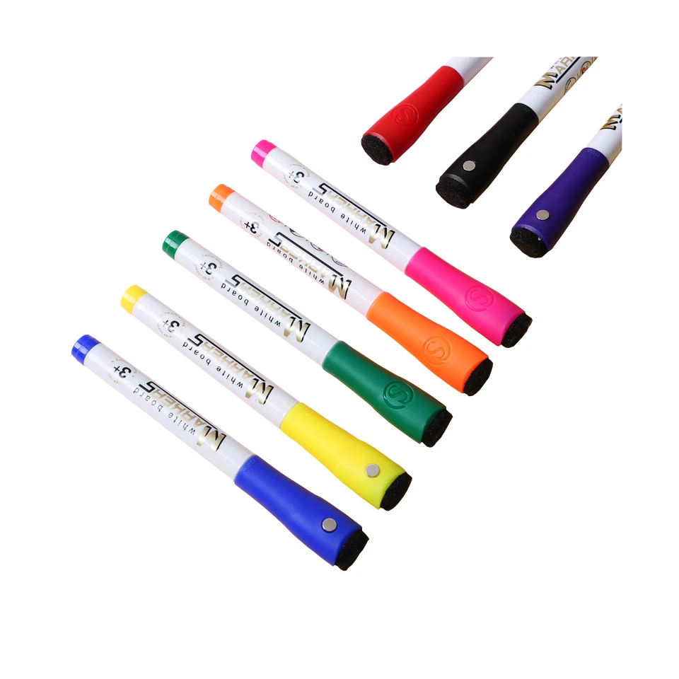Long Life Usage Low Odor Vivid And Vibrant Colors Medium Tip Neodymium Strong Magnetic Dry Erase Marker For Whiteboard