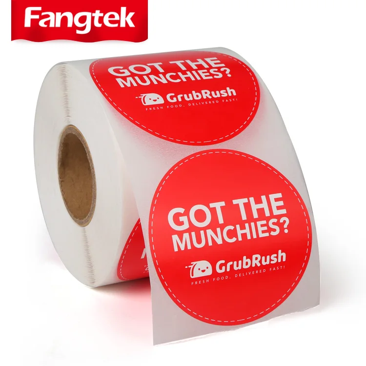 Private labels maker self adhesive vinyl round waterproof sticker roll paper custom printing logo label stickers