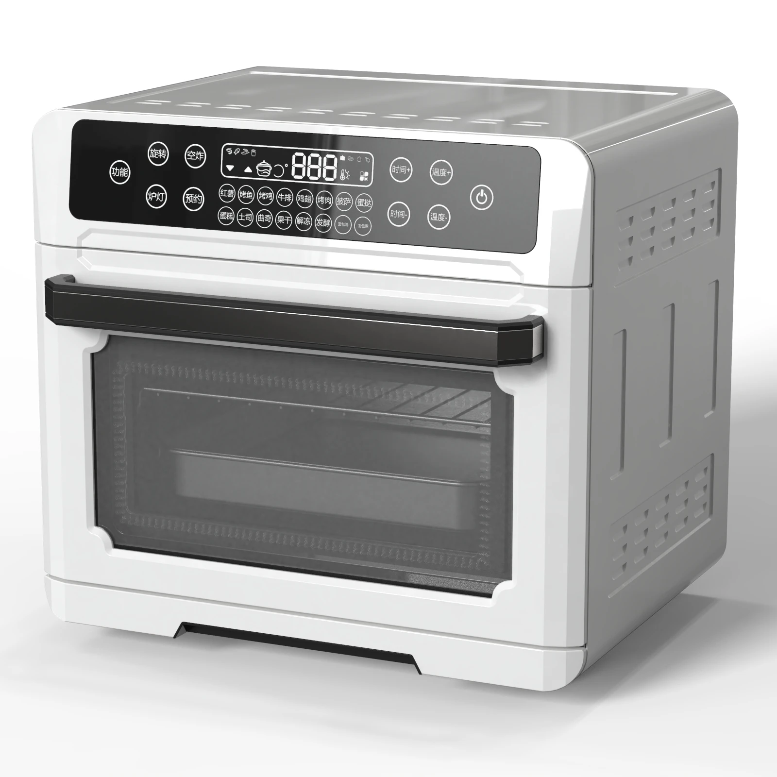 25L No Oil Deep Fryer Electric Air Fryer Oven Smart Oven Model AFO-14 CKD SKD Brazil Digital Control Plastic OEM Square PFA