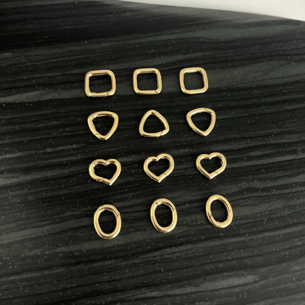 FineJewelry Accessories Au750 GEM Stones Jewellery DIY Findings Components Pure Real 18k Gold Universal Connector Buckle Clasp