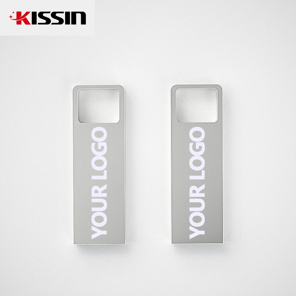 Kissin Card Usb Flash Drive Factory Outlet Lightweight Metal Custom LOGO USB Memory 16GB 32GB 64GB128GB USB 2.0 External 1-year