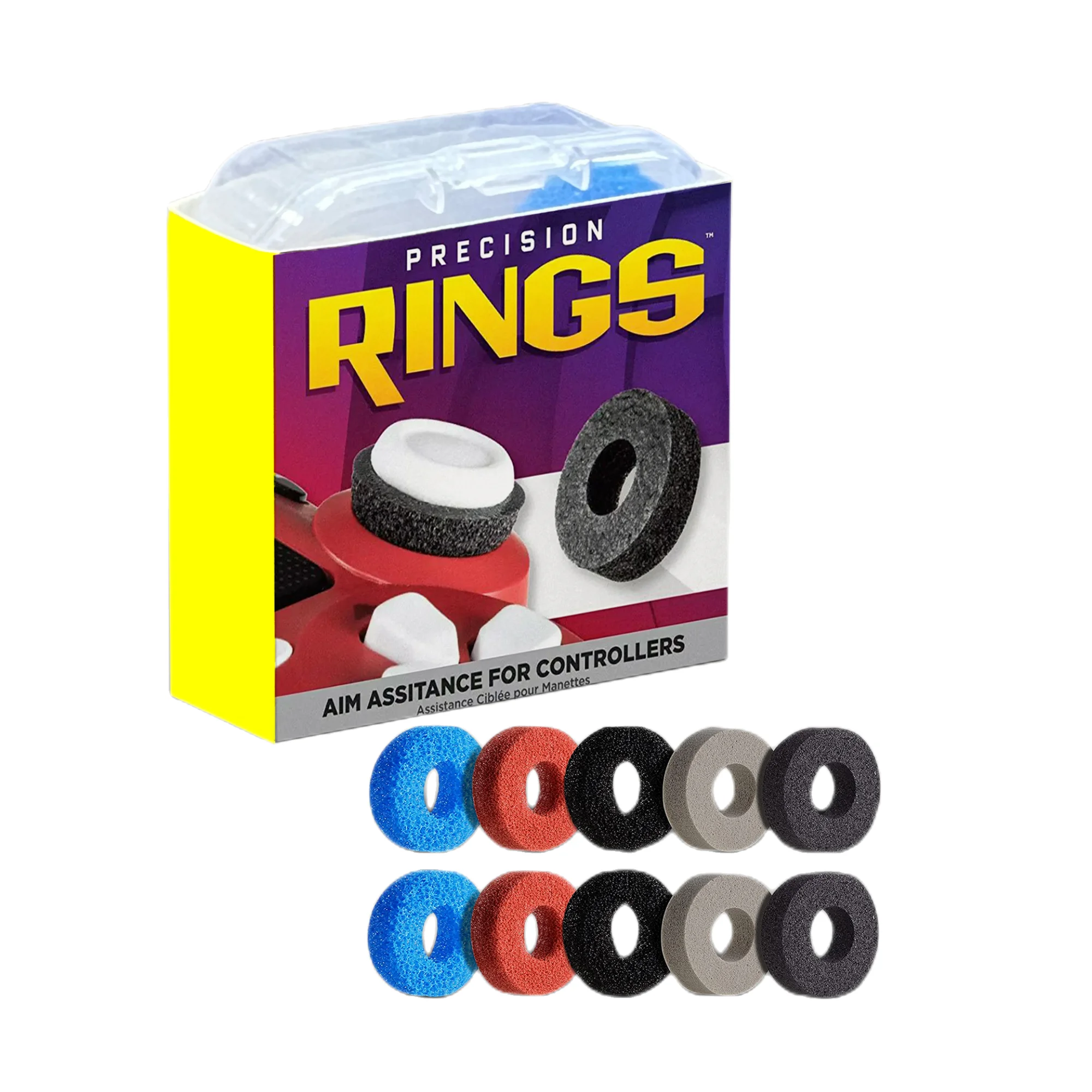 5 pairs Precision Aiming Rings Aim Assist Motion Control Rings for PS4/5/Xbox One/Switch Pro/PC Controller aiming rings