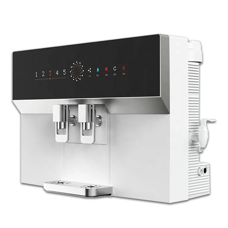 Heating function wall mounted RO filter 5-stage filtration desktop water dispenserro system and water purifier