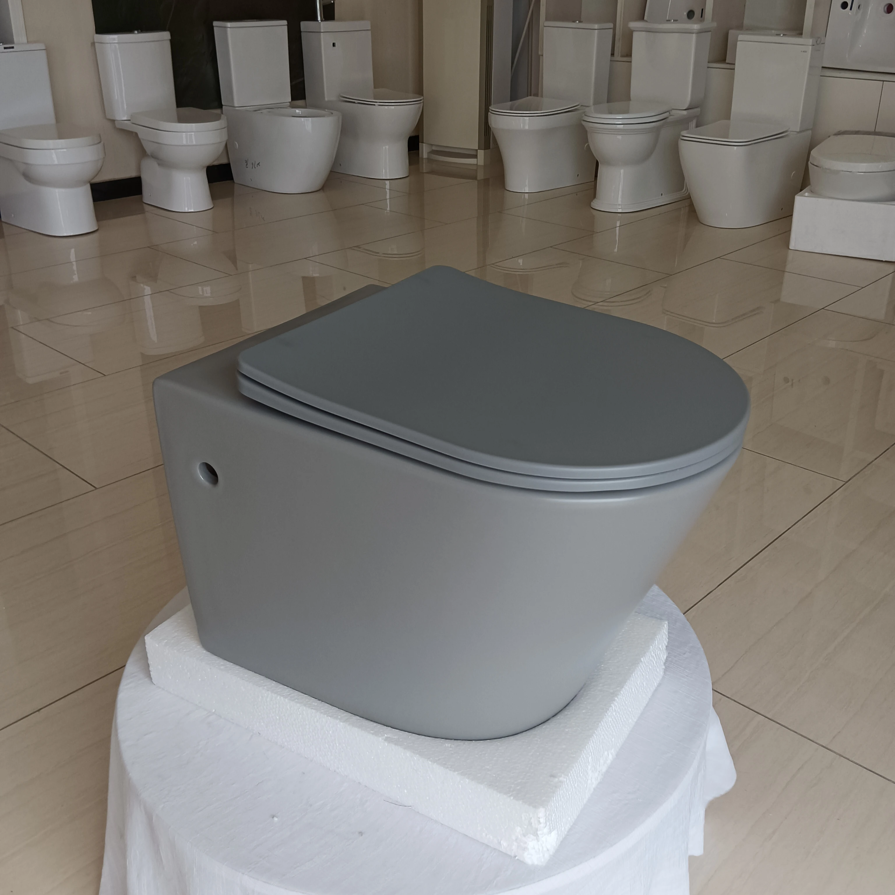 Современная европейская роскошная сантехника Керамическая Настенная чаша для туалета без оправы много цветов