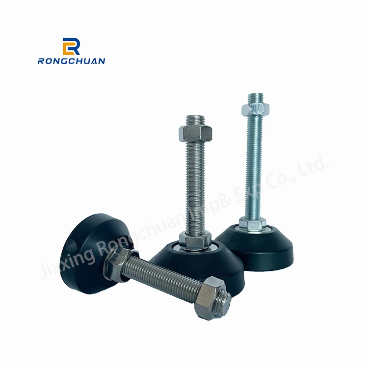 M12 Universal Adjustable Feet Working Table Rubber Flat Bottom Cast Iron Shockproof Galvanized Foot Cup