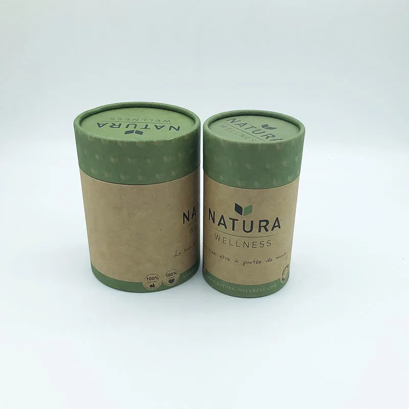 Large tea paper tube tea tin canister sugar coffee tea canister