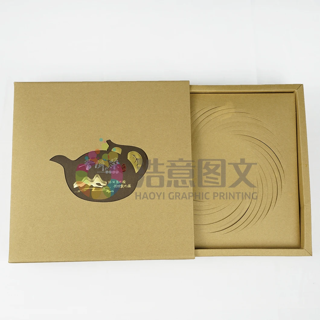 Drawer box China wholesale custom printing exquisite afternoon tea stand 3 tier disposable box gold foil