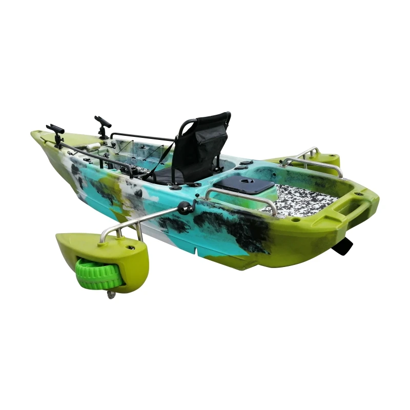 electric motor or metal pedal fishing kayak with trolley