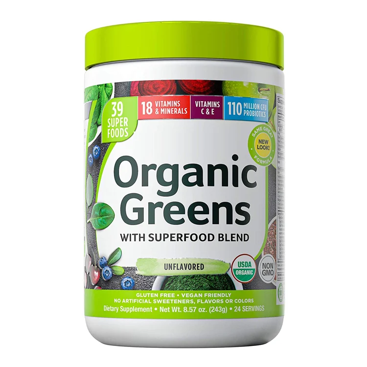 Greens Powder Smoothie Mix Organic Greens Powder Superfood Super Greens Powder Fruit Veggie 24 Servings