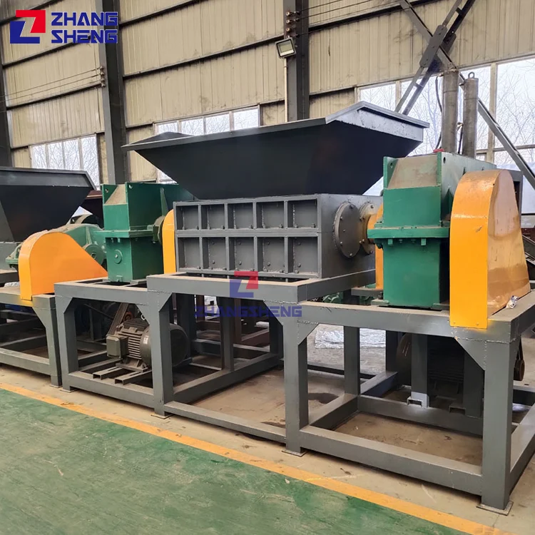 cut scrap metal crusher shredder machine chamber case cross truck shredder metal