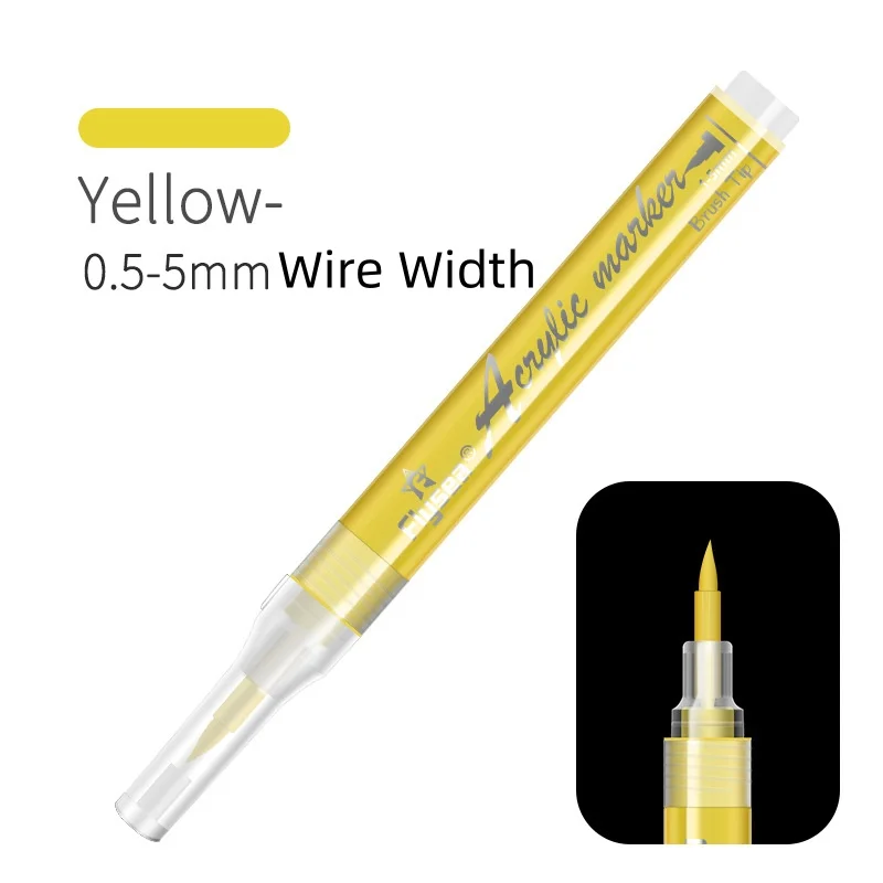 1pc colourful Permanent  Brush Tip Art Acrylic  Paint Marker Pen