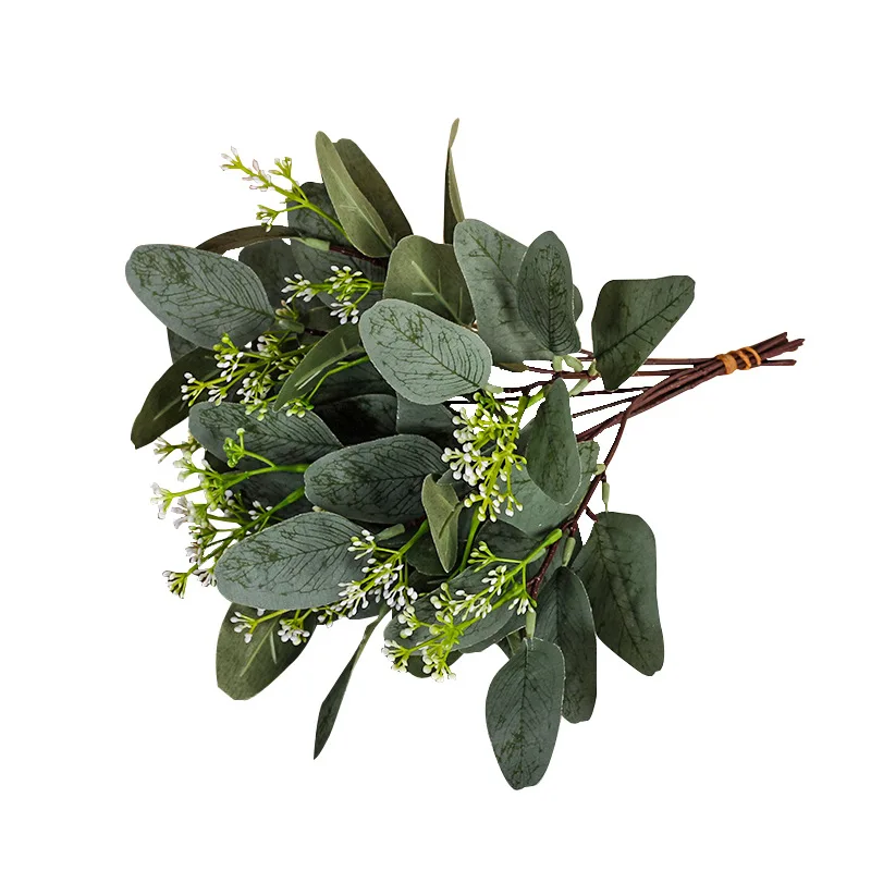 DREA Eucalyptus Stems Bulk Silver Dollar Artificial Greenery Leaves Stems Plant Branches for Wedding home Table Decoration