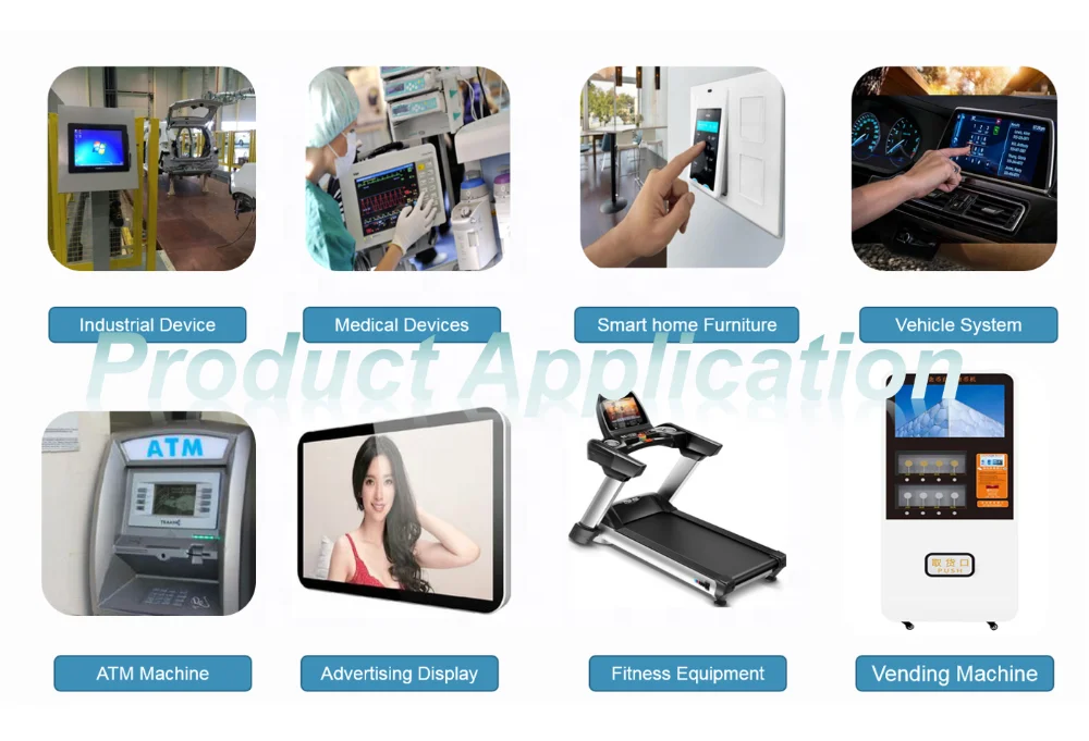 Tempered Glass 10.1,11.6,13.3,14,15.6,19,17 inch waterproof USB capacitive touch screen panel