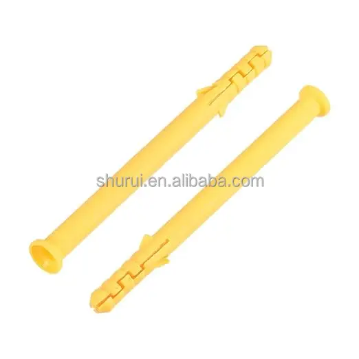 Screw Fastener Plastic Anchor Wall Plastic Pipe Nylon Expansion Bolt Plastic Expansion Tube(100pcs)