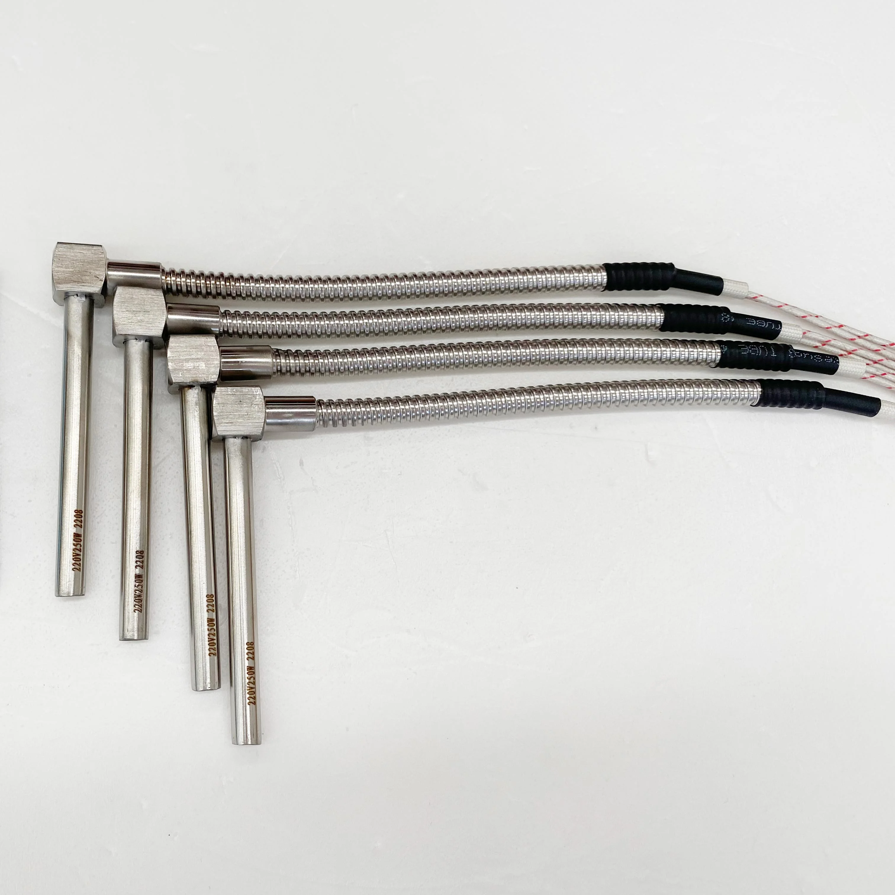 Customized electric cartridge heater with angle 24v stainless steel tube heater for 3D printer