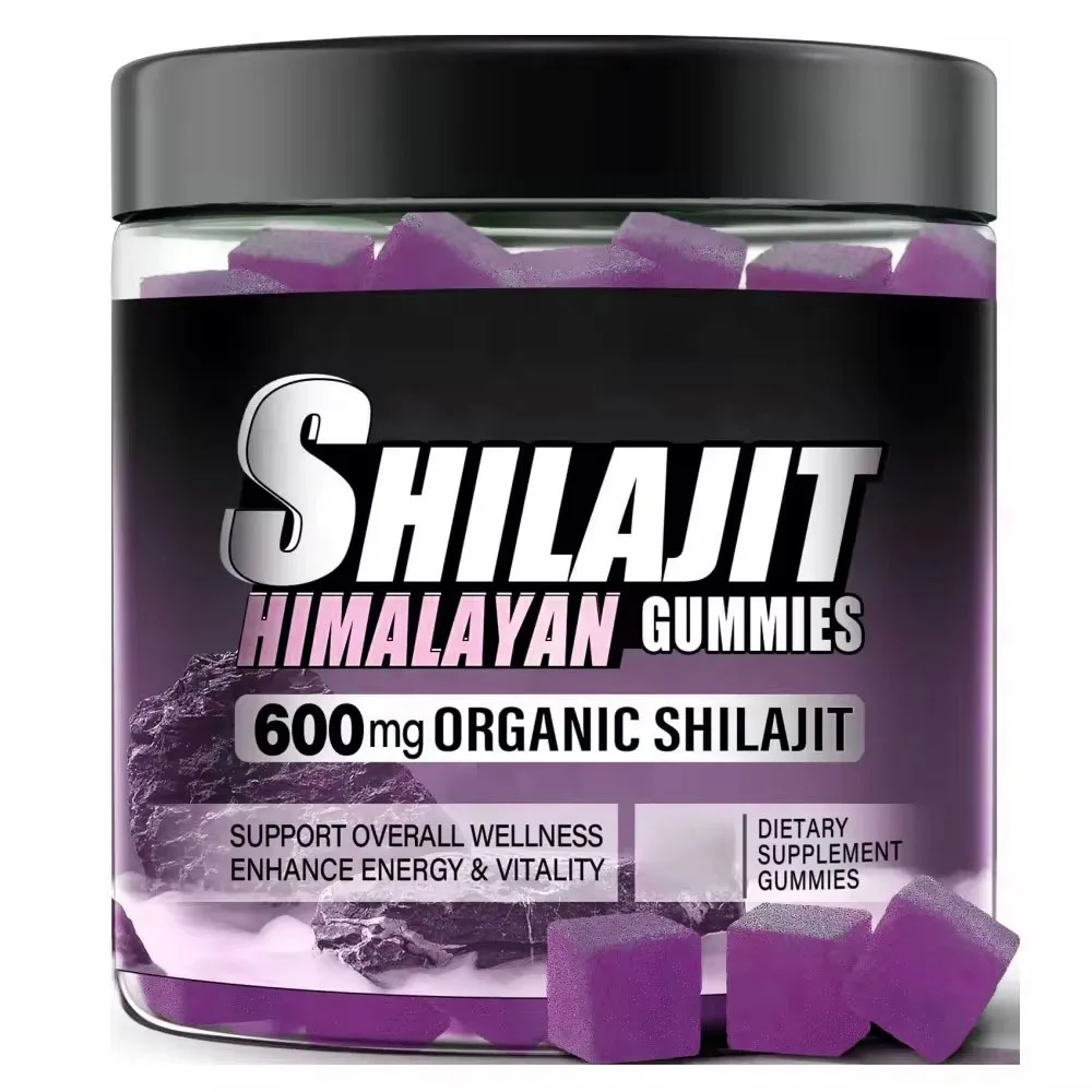 Halal Pure Shilajit Resin Himalayan Naturel Supplement Humic Fulvic Acid Shilajit Gummies For Men & Women
