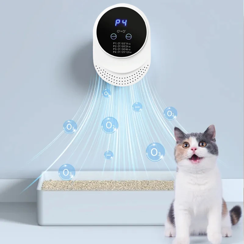 Air Ozone Generator With Touch Screen Pet House Smart Purifier Deodorization Deodorant for Litter Box Room Products