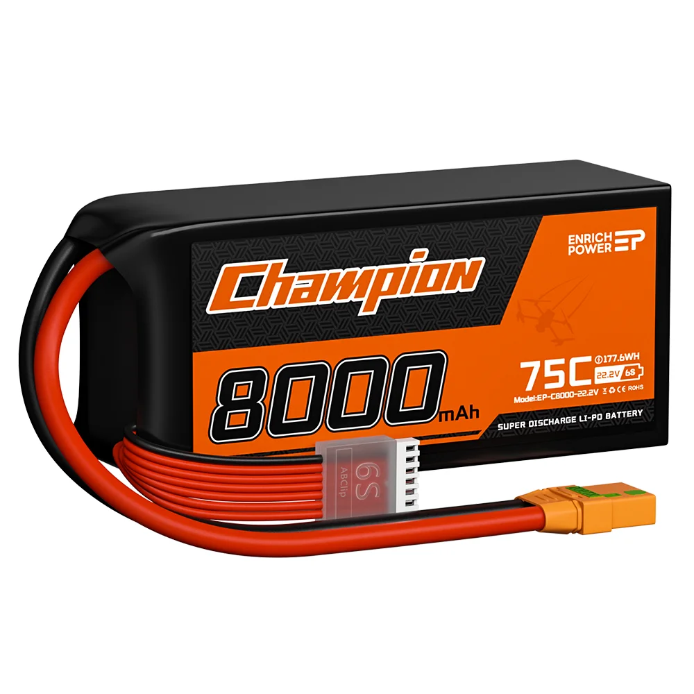 Original Factory EP 6S 22.2V 8000mah 100C High Rate Lipo Battery for FPV Drone RC model