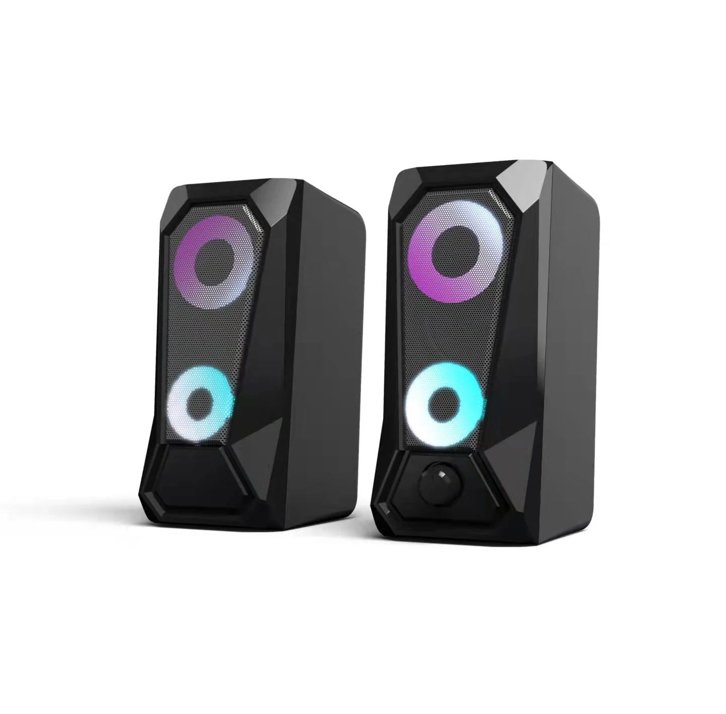 2.0 New Amazon Home Theatre Sound System USB Gaming PC RGB Plastic Speaker With 7 Colors LED Light