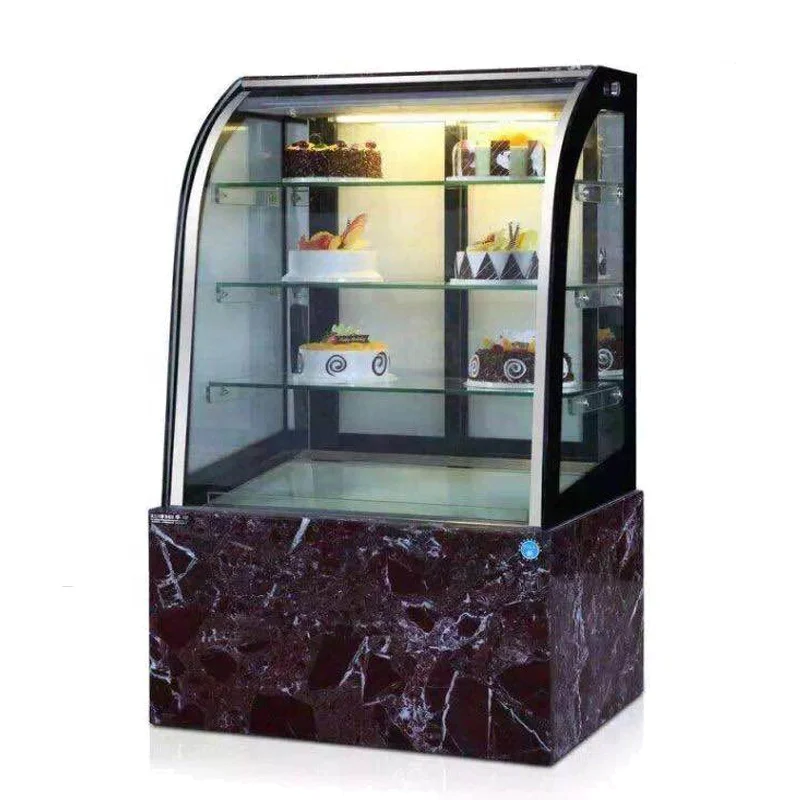Bakery commercial bread refrigerated display cabinet sliding glass door cake showcase