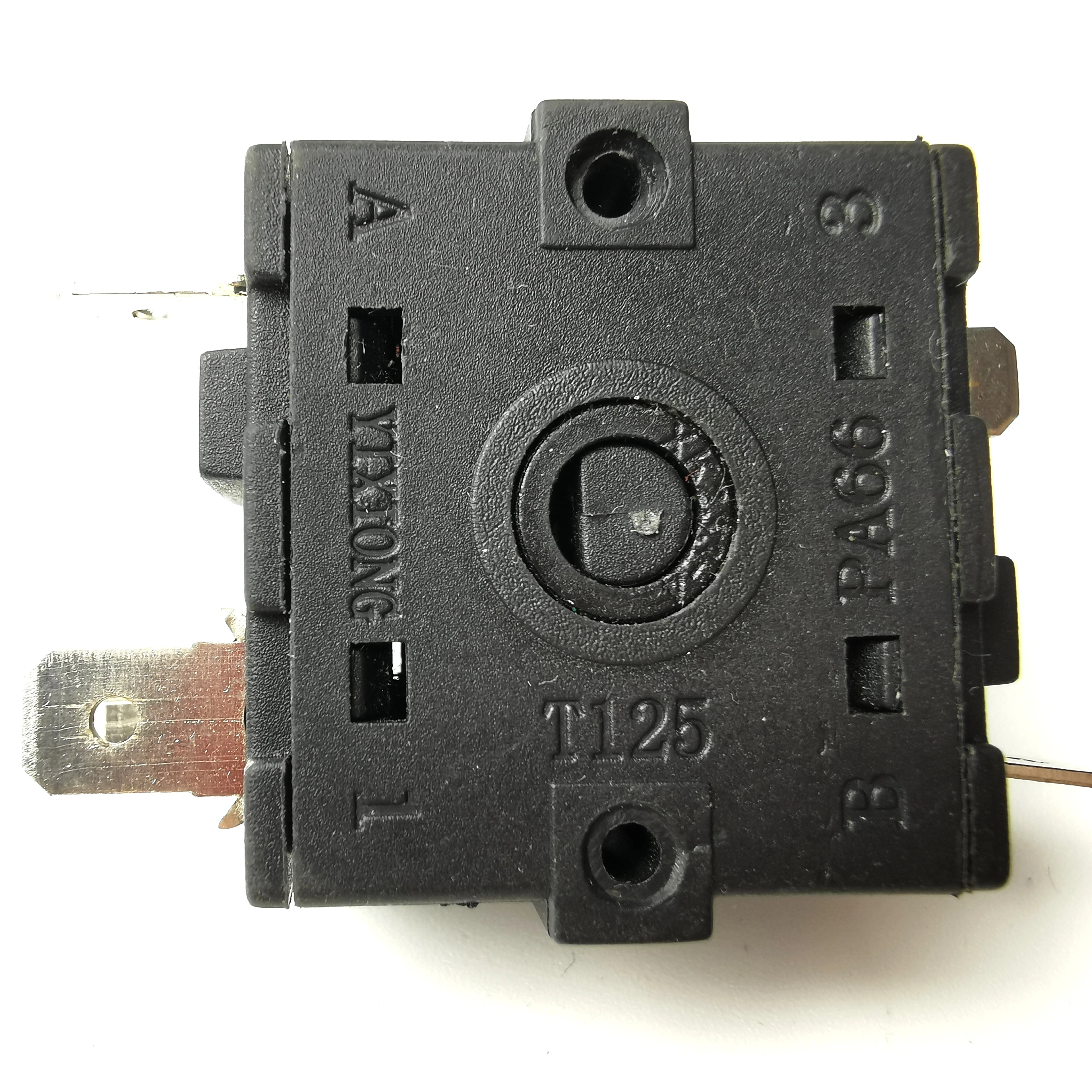 Black T125 3/5 /6 pin16a rotary switch on-off rotary switch for electric heater