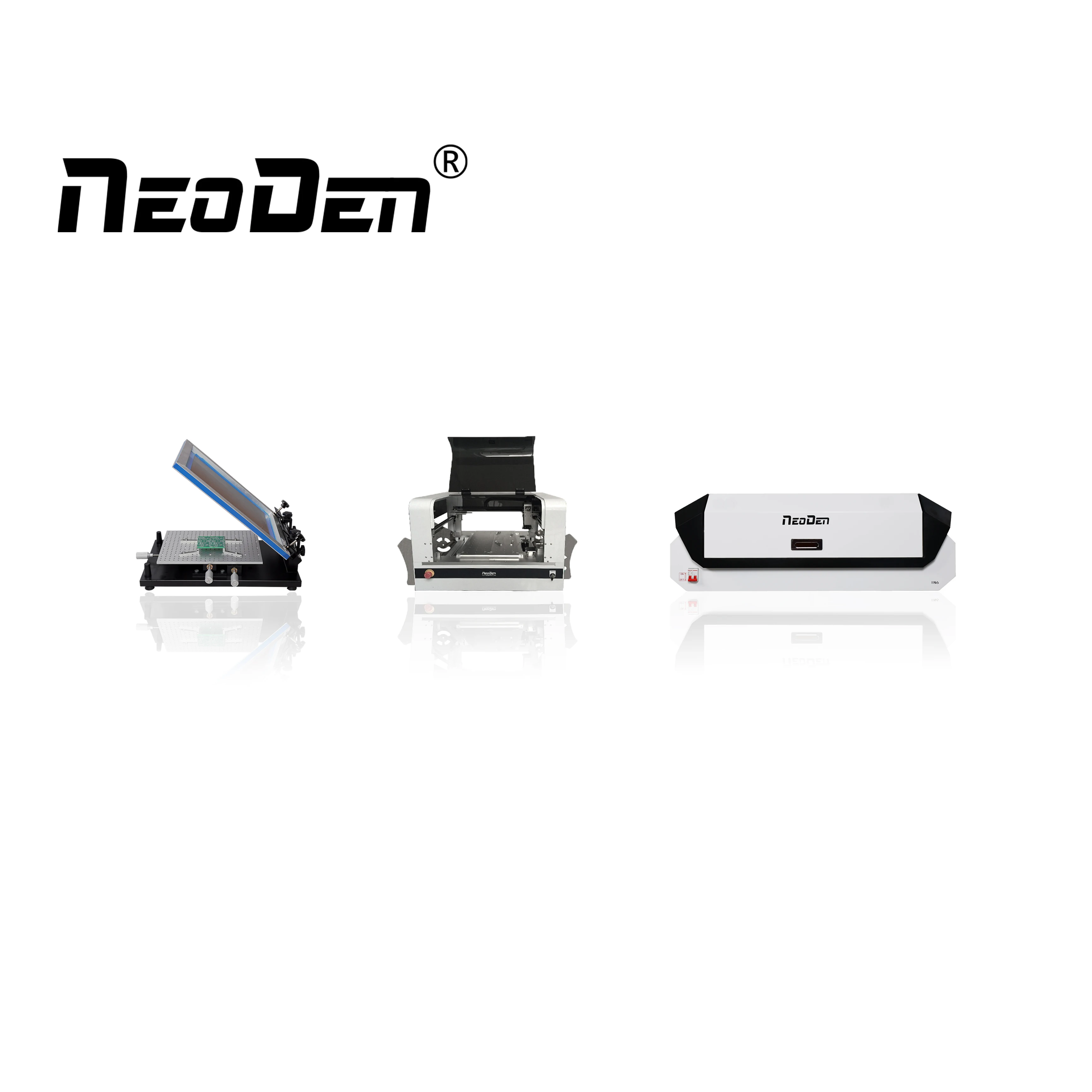 pick and place smt machine neoden4 with stencil printer FP2636 and soldering station