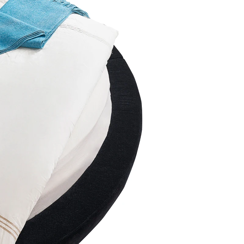 Modern Luxury Bed King Size Fabric Latest Design Soft Bed Home Hotel Bedroom Decor round Bed