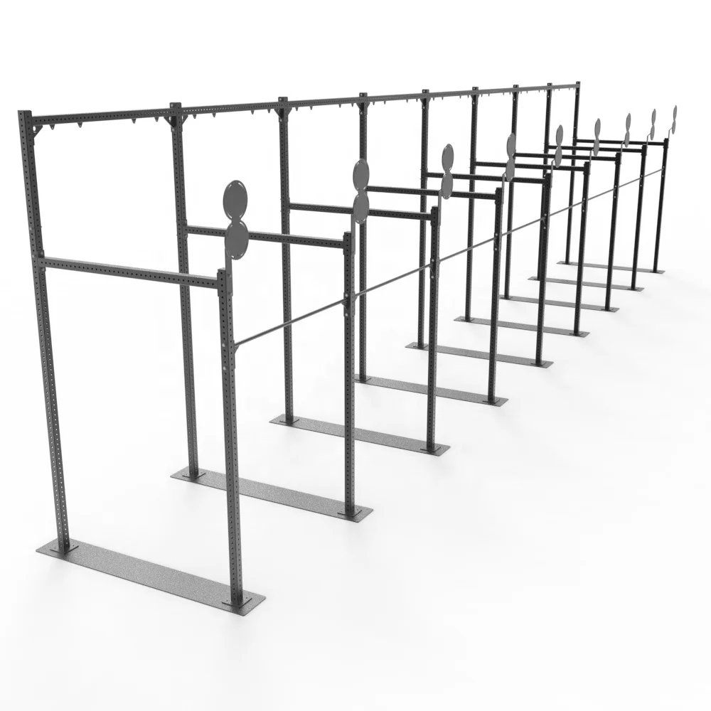 strength cross training bodybuilding 10 station multi-function gym competition rigs stand free power squat racks 10 lanes