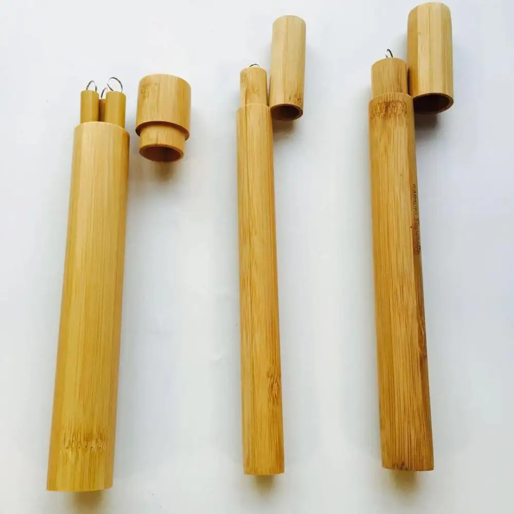 Eco-friendly wood gifts & crafts natural birch wood bamboo tubes box for bamboo straw toothbrush