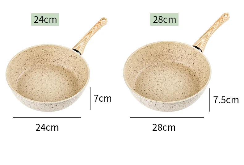 Top Selling handle kitchen soup non-stick Stone Pan