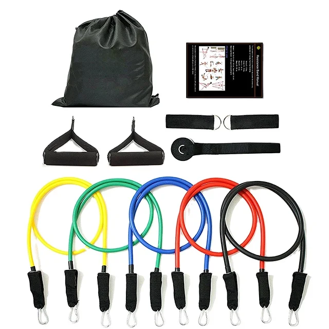 Fitness Custom Logo Elastic Fitness Workout Equipment Training Exercise Gym Strength Latex Resistance Bands