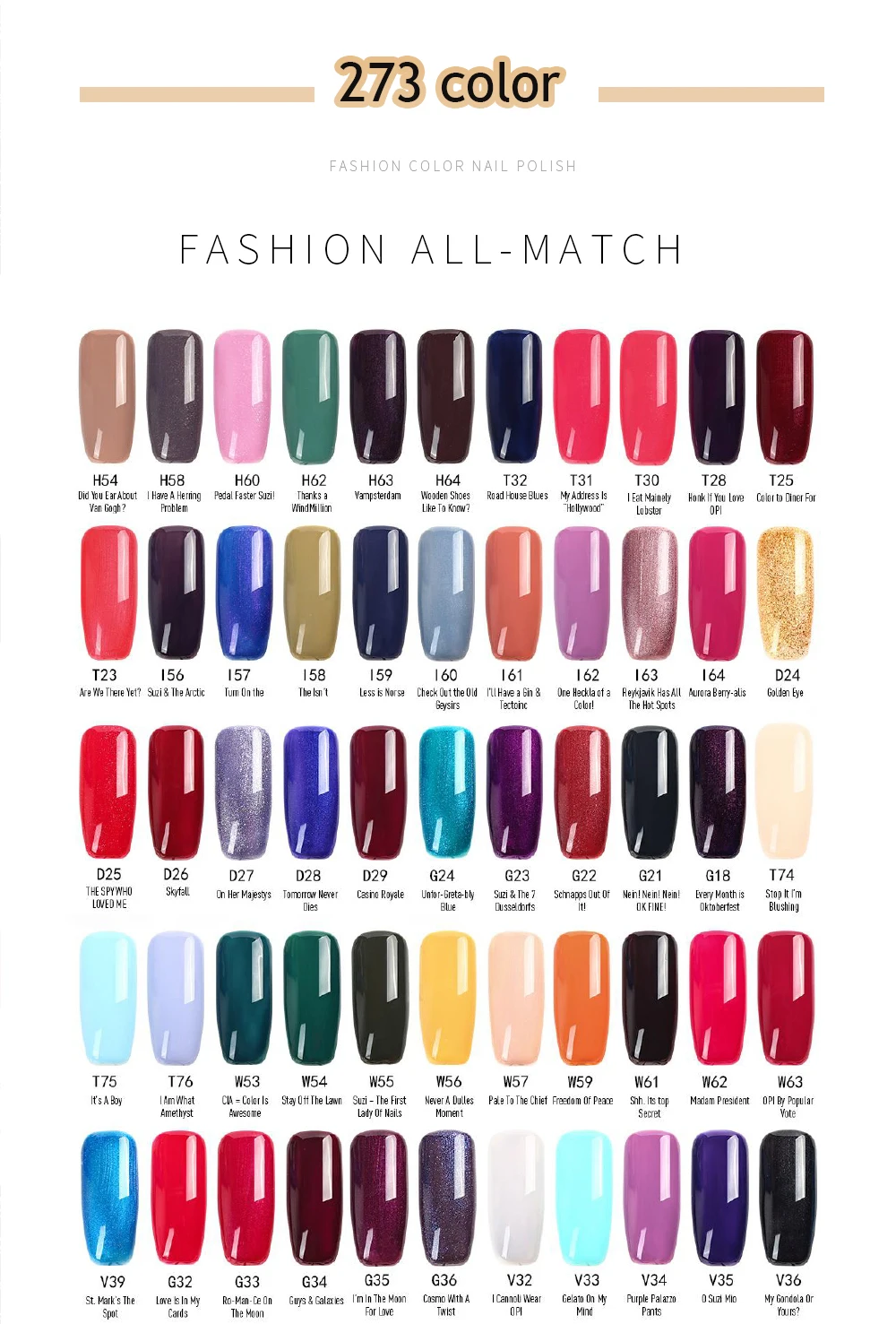 Obrand 273 color nail polish gel Environmental Health lasting phototherapy nail polish gel classic color nail salon