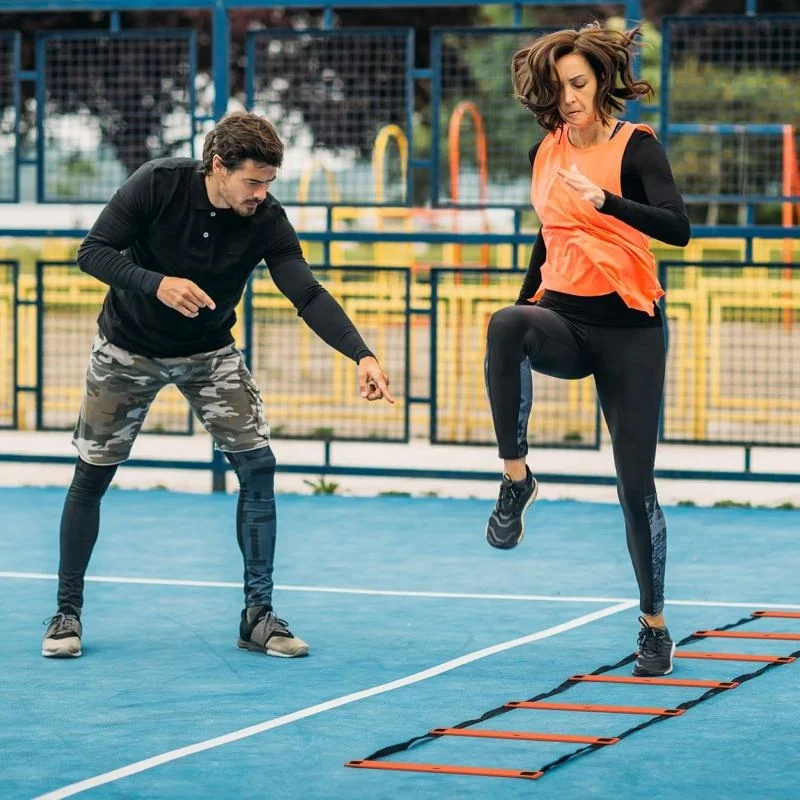 Wholesale Outdoor Fitness Sports Football Adjustable Hurdles Ladder Speed Agility Training Kit Set With Black Carry Bag
