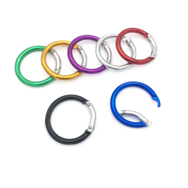 Best selling Aluminum round carabiner clip in different colors