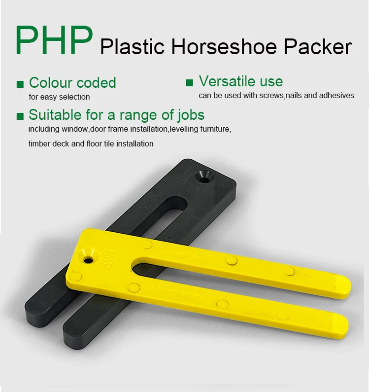 140x38mm Plastic Glazing Packer Level Spacer Factory Wholesale Plastic Window Packer Leveling Blocks for Window and Door Frame