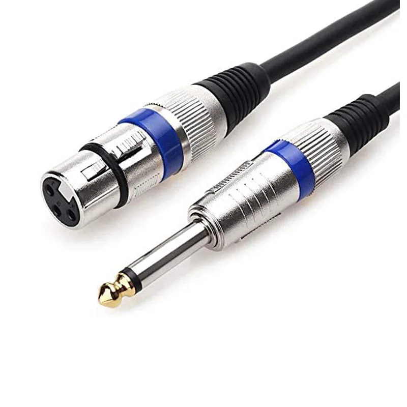 Factory Woven 6.5 Microphone Cable 6.35 Two Core  Microphone Cable