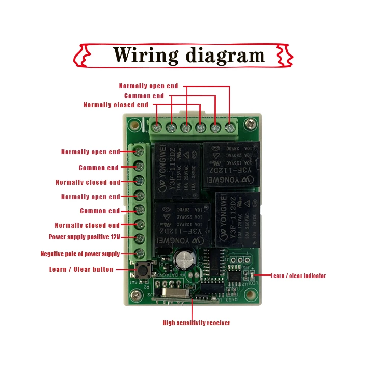 Universal receiver smart home door wireless controller