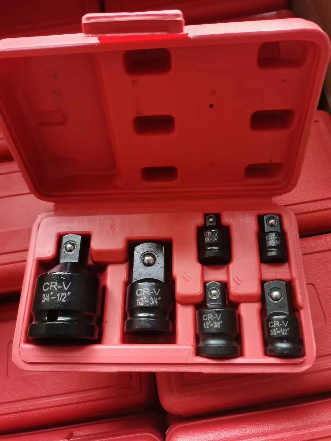 6Pcs Impact Adapter Reducer Set Socket Convertor Adapter 1/4inch 3/8inch 1/2inch 3/4inch for Impact Driver Conversions with Box