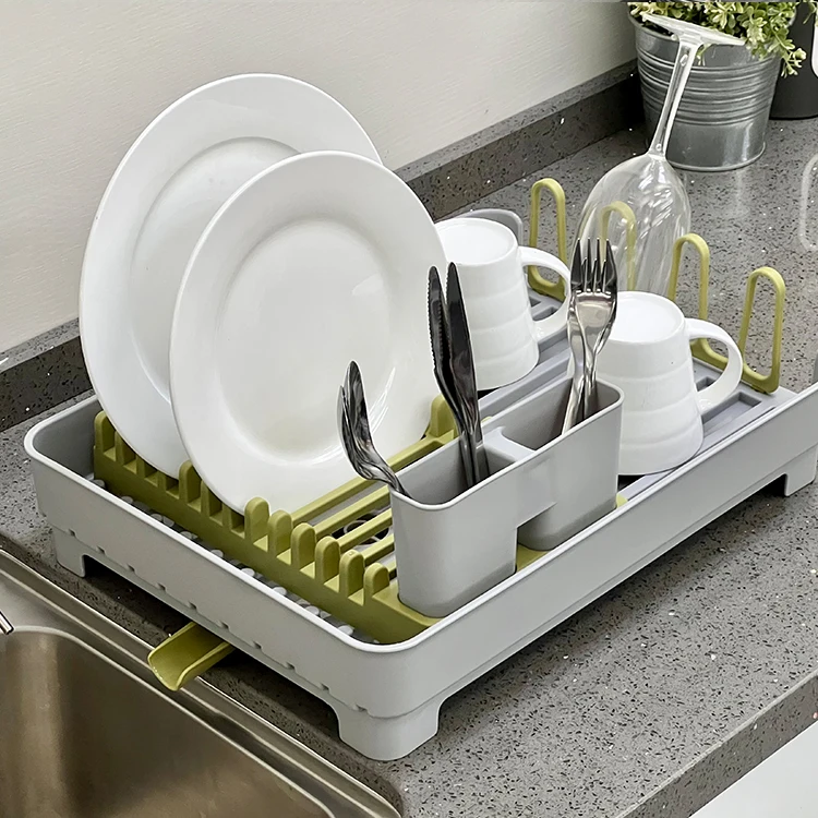 New Color Plastic Dish Drainer Hot Sell Easy Assembling Kitchen Sink Drainer Dish Drying Rack
