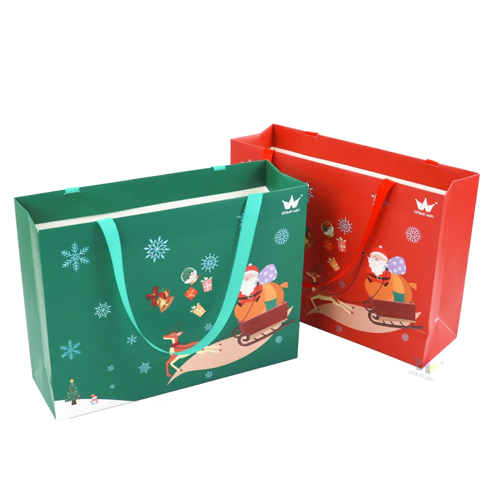 Recycled Custom Cardboard Luxury Gift Paper Bags And Boxes With Handle For Shopping Bag With Your Own Logo