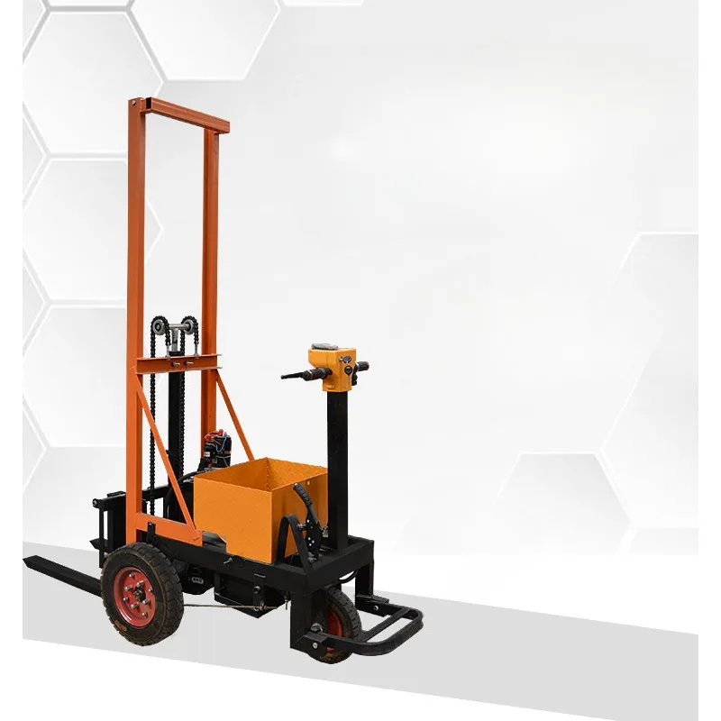 Fully electric stand up off road forklift Electric hydraulic lifting and unloading small forklift