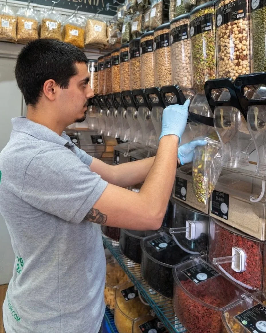 ECOBOX Gravity Bin Nuts Candy Dispenser Bulk Food Dispenser Coffee Beans Grain Cereal Dry Food Dispenser For Shops