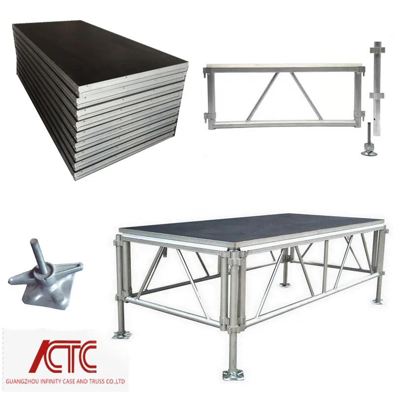 aluminum18mm stage Fireproof plywood concert event stage for sale with CE certificate