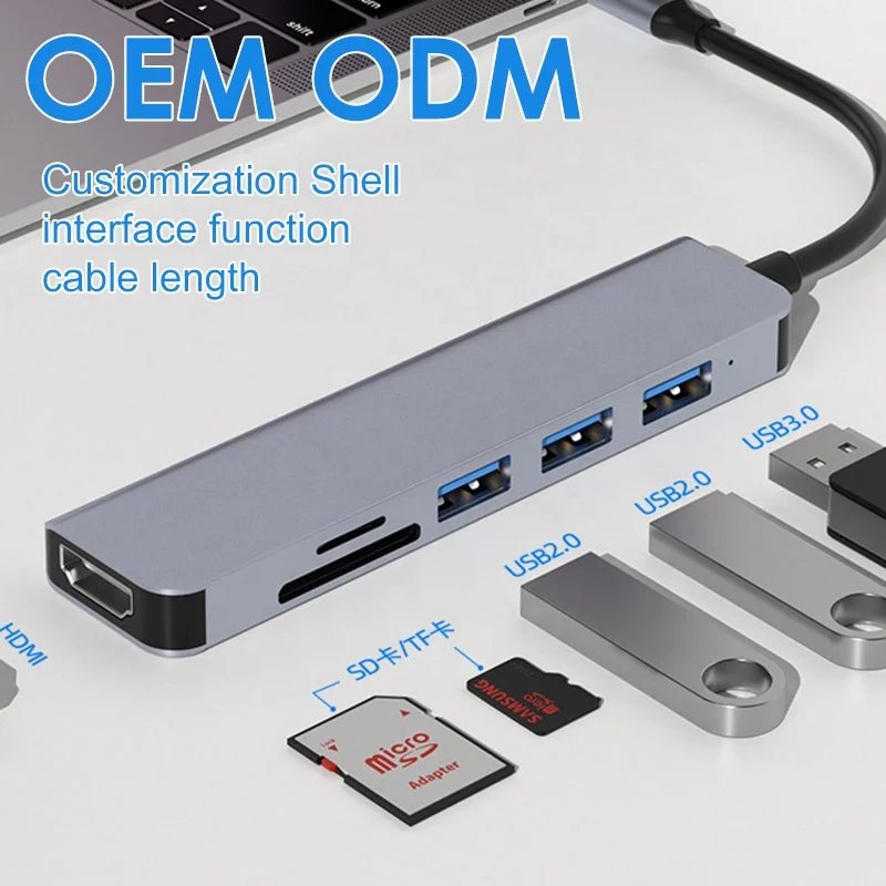 Несколько адаптеров док-станции Тип c 3 4 5 6 в 1 2 0 usb концентраторы 7 для macbook pro dell