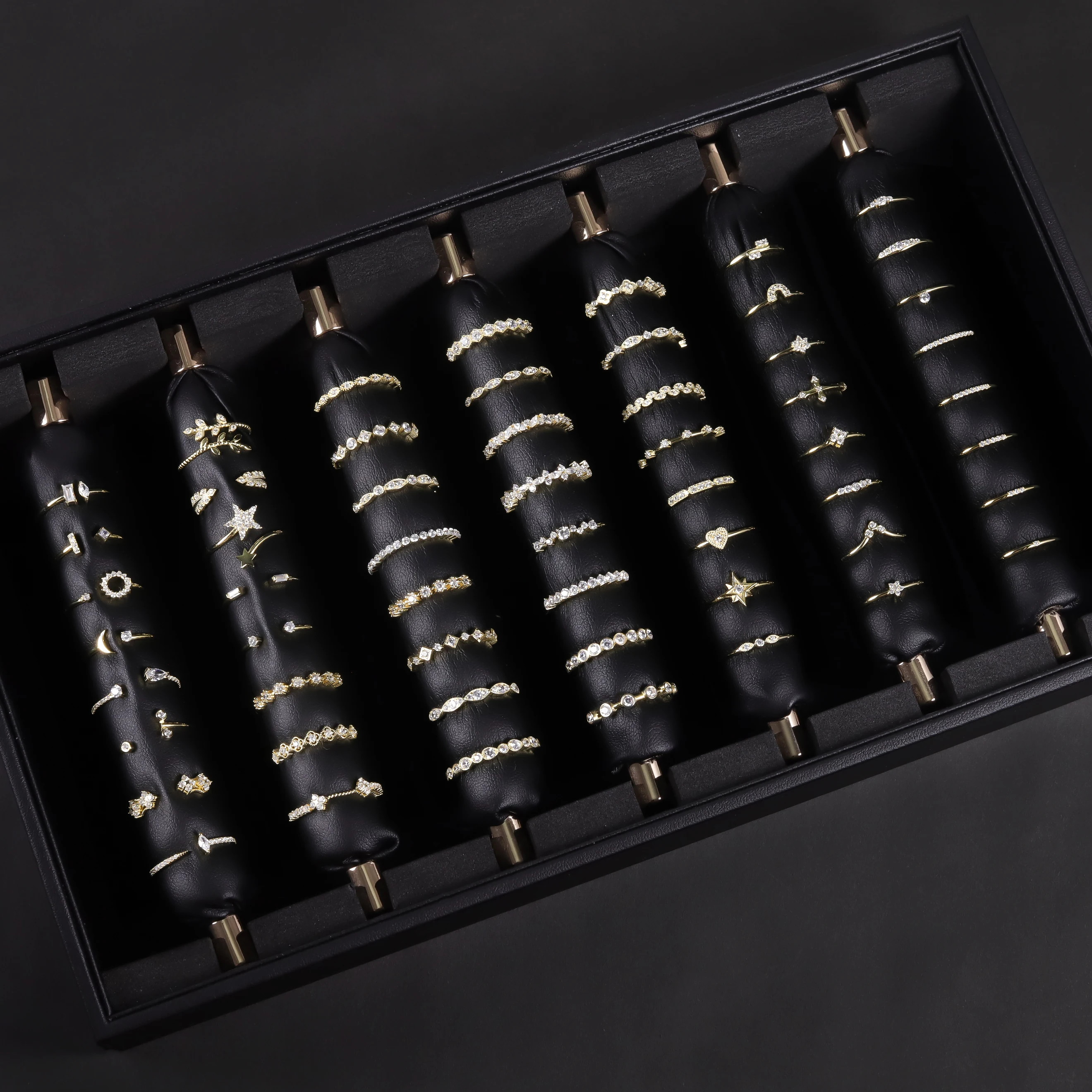 Abiding On-Time Delivery New Styles Diamond Ring Women Customize Non Tarnish Jewelry Two Stone Collection 14K Gold Rings